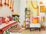 Incorporating a nine-colour scheme in home decor during Navratri enhances vibrancy and mood.