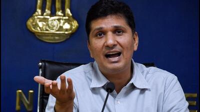 AAP leaders blamed the SHO and BJP leader Gupta for attacking bus marshals when they were protesting. (ANI) AAP leaders blamed the SHO and BJP leader Gupta for attacking bus marshals when they were protesting. (ANI)