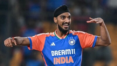 India pacer Arshdeep Singh, who claimed 3/14 to set up the six-wicket win over Bangladesh in the first T20 International in Gwalior on Sunday. (AFP) India pacer Arshdeep Singh, who claimed 3/14 to set up the six-wicket win over Bangladesh in the first T20 International in Gwalior on Sunday. (AFP)