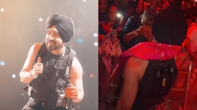 Diljit Dosanjh and Gajraj Rao at The O2 in London. Diljit Dosanjh and Gajraj Rao at The O2 in London.