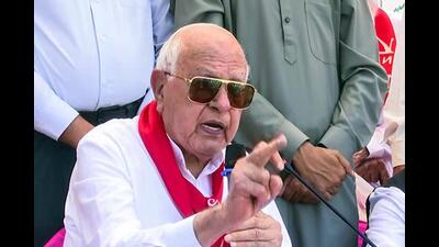 Exuding confidence that the Congress-NC alliance would be coming to power in Jammu and Kashmir with a “majority,” National Conference President Farooq Abdullah on Sunday said that it is a “great thing” that People’s Democratic Party (PDP) is ready to join them. (ANI File)