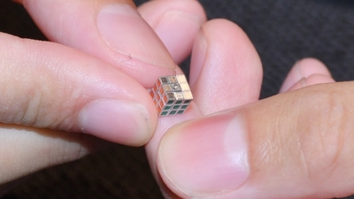 The world's tiniest Rubik's Cube, priced at  ₹4.39 lakh, was released by MegaHouse in Japan. (X/@oricon)