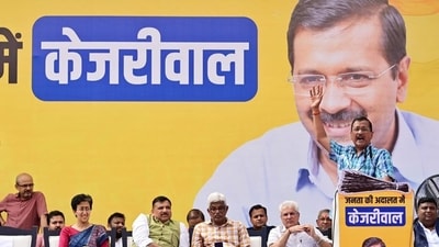 Kejriwal demanded that the Delhi assembly elections be held along with those in Jharkhand and Maharashtra in November and said the AAP was ready for it. (Vipin Kumar/HT Photo) Kejriwal demanded that the Delhi assembly elections be held along with those in Jharkhand and Maharashtra in November and said the AAP was ready for it. (Vipin Kumar/HT Photo)
