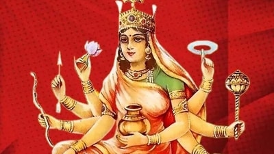 Maa Kushmanda is worshipped on the fourth day of Navratri. Maa Kushmanda is worshipped on the fourth day of Navratri.