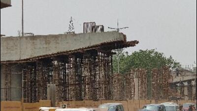 Officials said the project is only 66% completed. (HT photo) Officials said the project is only 66% completed. (HT photo)