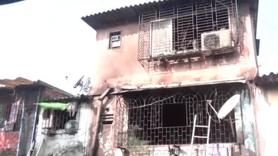 Mumbai: Burnt premises of a shop cum residential building in Chembur's Siddarth Colony (ANI) Mumbai: Burnt premises of a shop cum residential building in Chembur's Siddarth Colony (ANI)