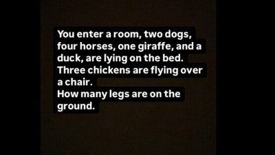A viral brain teaser puzzled netizens about what was actually touching the ground in a room. (Threads/mrs_stephanief_2000)