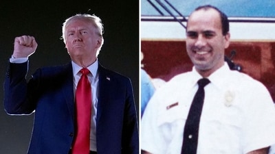 Donald Trump pays tribute to slain Corey Comperatore as he returns to PA tragedy site (AP Photo/Alex Brandon, Buffalo Township Volunteer Fire Company via AP) Donald Trump pays tribute to slain Corey Comperatore as he returns to PA tragedy site (AP Photo/Alex Brandon, Buffalo Township Volunteer Fire Company via AP)