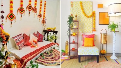 Incorporating a nine-colour scheme in home decor during Navratri enhances vibrancy and mood. (Instagram) Incorporating a nine-colour scheme in home decor during Navratri enhances vibrancy and mood. (Instagram)