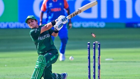 Initially, Pakistan posted 105/8 in 20 overs, with Nida Dar registering 28 runs off 34 balls.(AFP)