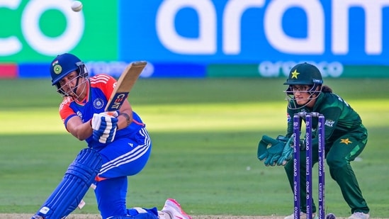 Chasing 106 runs, India reached 108/4 in 18.5 overs, with Shafali Verma smacking 32 runs off 35 balls.(AFP)