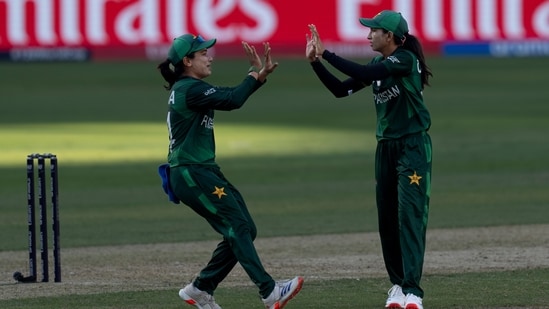 India defeated Pakistan by six wickets to bag their first win of the ongoing Women's T20 World Cup 2024, in Dubai on Sunday.(AP)