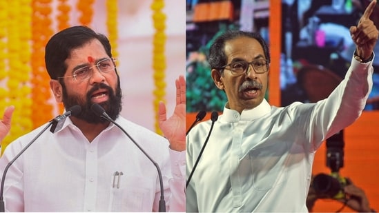 Maharashtra CM Eknath Shinde (PTI Photo) and former Maharashtra CM Uddhav Thackeray (HT File Photo)