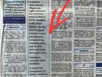 A matrimonial ad is going viral for its strange claims. A matrimonial ad is going viral for its strange claims.
