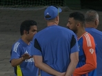 Gautam Gambhir during his chat with Varun Chakaravarthy