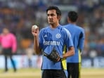 Indian coach Gautam Gambhir during a training session ahead of the first T20I. Indian coach Gautam Gambhir during a training session ahead of the first T20I.