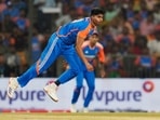 India's Mayank Yadav bowls a delivery during the first T20 cricket match between Bangladesh and India in Gwalior. India's Mayank Yadav bowls a delivery during the first T20 cricket match between Bangladesh and India in Gwalior.