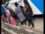 The Bengaluru techie shared two videos showing the footpath in shambles, with one featuring concrete strips at the edge. The Bengaluru techie shared two videos showing the footpath in shambles, with one featuring concrete strips at the edge.