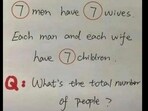 A brain teaser on Threads puzzled users about 7 men, their wives, and children, sparking lively debate.