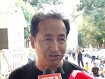 Climate activist Sonam Wangchuk speaking to media on Monday. Climate activist Sonam Wangchuk speaking to media on Monday.