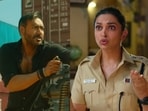 Ajay Devgn, Deepika Padukone, Ranveer Singh in Singham Again Ajay Devgn, Deepika Padukone, Ranveer Singh in Singham Again