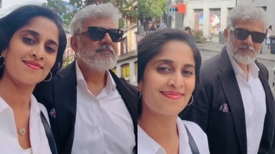 Shalini posted a video of her and Ajith Kumar exploring the streets of Spain together.