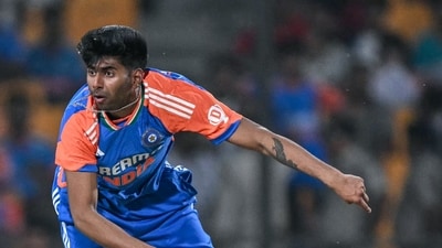 India's Mayank Yadav bowls during the first Twenty20 cricket match between India and Bangladesh at the Shrimant Madhavrao Scindia Cricket Stadium in Gwalior on October 6, 2024. (AFP) India's Mayank Yadav bowls during the first Twenty20 cricket match between India and Bangladesh at the Shrimant Madhavrao Scindia Cricket Stadium in Gwalior on October 6, 2024. (AFP)