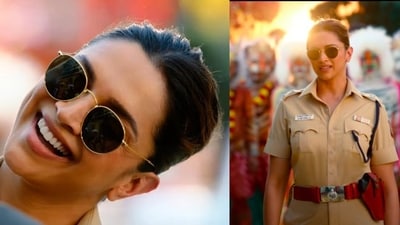 Deepika Padukone's Singham Again stint has the internet screaming 'cringe!' (Photos: X) Deepika Padukone's Singham Again stint has the internet screaming 'cringe!' (Photos: X)