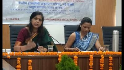 Dr Lipipushpa Debata, officer in-charge, Central Research Institute Homoeopathy, at a press conference in Lucknow. (Sourced) Dr Lipipushpa Debata, officer in-charge, Central Research Institute Homoeopathy, at a press conference in Lucknow. (Sourced)