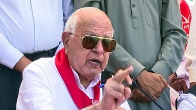 National Conference President Farooq Abdullah on Sunday said that it is a “great thing” that People’s Democratic Party (PDP) is ready to join them. (ANI File) National Conference President Farooq Abdullah on Sunday said that it is a “great thing” that People’s Democratic Party (PDP) is ready to join them. (ANI File)