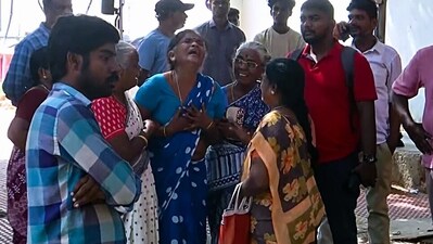 Family members of the victims in Chennai on Monday. (ANI) Family members of the victims in Chennai on Monday. (ANI)