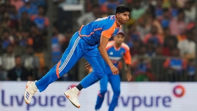 India's Mayank Yadav bowls a delivery during the first T20 cricket match between Bangladesh and India in Gwalior. (AP) India's Mayank Yadav bowls a delivery during the first T20 cricket match between Bangladesh and India in Gwalior. (AP)