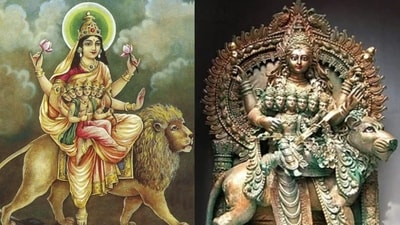 Day 5 of Navratri this year, dated October 7, is dedicated to Maa Skandamata (Photos: X, Wikipedia) Day 5 of Navratri this year, dated October 7, is dedicated to Maa Skandamata (Photos: X, Wikipedia)