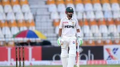 Babar Azam was dismissed by Chris Woakes towards the end of Day 1. (AP) Babar Azam was dismissed by Chris Woakes towards the end of Day 1. (AP)