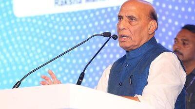 Rajnath Singh said 26 products had been developed under iDEX, for which orders worth more than ₹1,000 crore had been placed (X/rajnathsingh) Rajnath Singh said 26 products had been developed under iDEX, for which orders worth more than ₹1,000 crore had been placed (X/rajnathsingh)