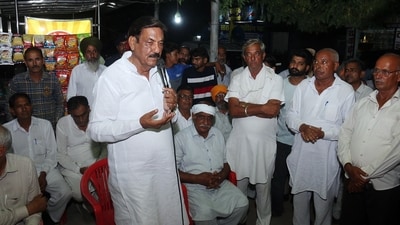 Ranjit Singh Chautala, who contested as an Independent after being denied a ticket by the BJP, during a poll meeting in the Rania assembly segment. (Sanjeev Kumar/HT) Ranjit Singh Chautala, who contested as an Independent after being denied a ticket by the BJP, during a poll meeting in the Rania assembly segment. (Sanjeev Kumar/HT)