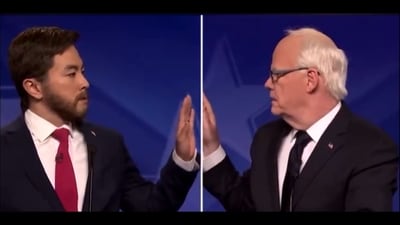 SNL pokes fun at Walz-Vance's awkward ‘bromance’ during debate (Saturday Night Live/YouTube) SNL pokes fun at Walz-Vance's awkward ‘bromance’ during debate (Saturday Night Live/YouTube)