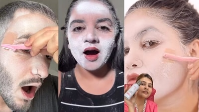 Users spray the product on their faces, allowing a white overcast to highlight any previously unseen hairs. Users spray the product on their faces, allowing a white overcast to highlight any previously unseen hairs.