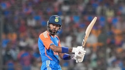 Hardik Pandya batted with supreme confidence against Bangladesh in the first T20I. (PTI) Hardik Pandya batted with supreme confidence against Bangladesh in the first T20I. (PTI)