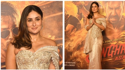 Kareena Kapoor is back as Bajirao Singham's love interest in the movie. Kareena Kapoor is back as Bajirao Singham's love interest in the movie.