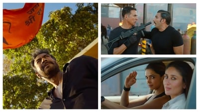 Singham Again trailer: Ajay Devgn, Akshay Kumar, Ranveer Singh, Deepika Padukone and Kareena Kapoor star in the new movie. Singham Again trailer: Ajay Devgn, Akshay Kumar, Ranveer Singh, Deepika Padukone and Kareena Kapoor star in the new movie.