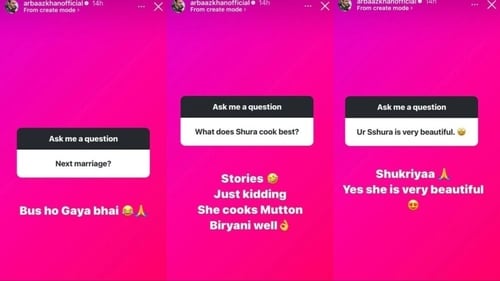 Arbaaz held an AMA session on Instagram. Arbaaz held an AMA session on Instagram.