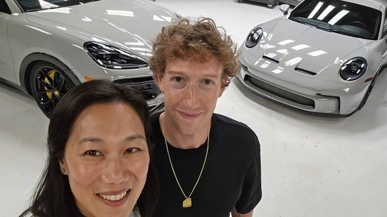 Mark Zuckerberg transformed a Porsche Cayenne Turbo GT into a minivan for Priscilla Chan. (Instagrtam/Mark Zuckerberg)