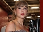 Taylor Swift wore an off-shoulder dress, and sported a new blush look. Taylor Swift wore an off-shoulder dress, and sported a new blush look.