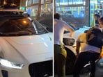 A video showing the CEOs trying to move the Waymo car away from the bus has gone viral on social media. A video showing the CEOs trying to move the Waymo car away from the bus has gone viral on social media.