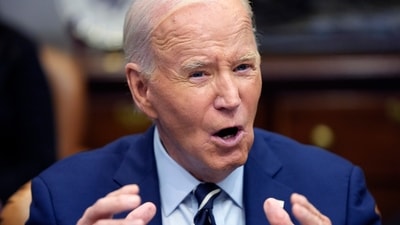 "It's a matter of life and death, and that's not hyperbole," President Joe Biden said, urging those under orders to vacate to "evacuate now, now, now." (AP) "It's a matter of life and death, and that's not hyperbole," President Joe Biden said, urging those under orders to vacate to "evacuate now, now, now." (AP)