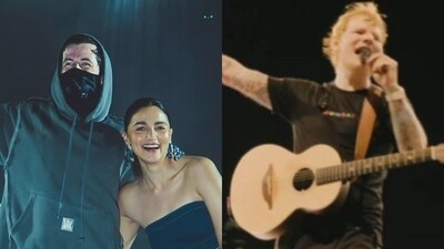 Alan Walker and Alia Bhatt (L); Ed Sheeran (R) Alan Walker and Alia Bhatt (L); Ed Sheeran (R)