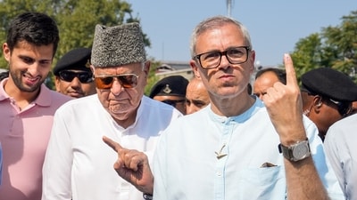 Omar Abdullah won theBudgam seat by 18,485 votes. (PTI) Omar Abdullah won theBudgam seat by 18,485 votes. (PTI)