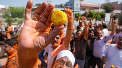It was also a ladoo vs jalebi election in Haryana. (PTI Photo/Shahbaz Khan)