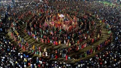 Popularly known as Garba King, the 54-year-old performer felt uneasy and soon collapsed on a stage while performing the folk dance in front of a huge crowd. (REPRESENTATIVE PHOTO)